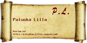 Paluska Lilla névjegykártya